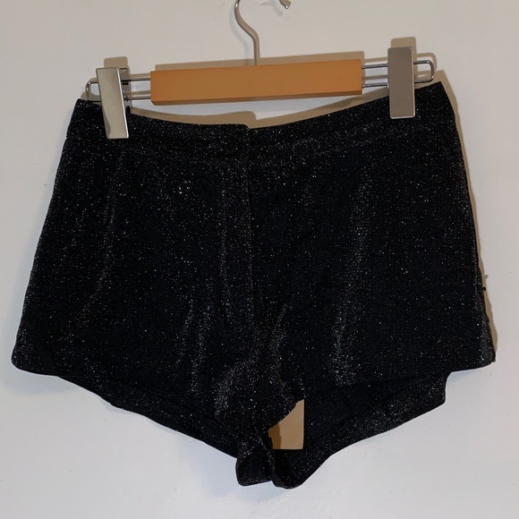 NWT Massimo Nuhi Sparkly Shorts in Black Made in Italy- Size S - Picture 1 of 7